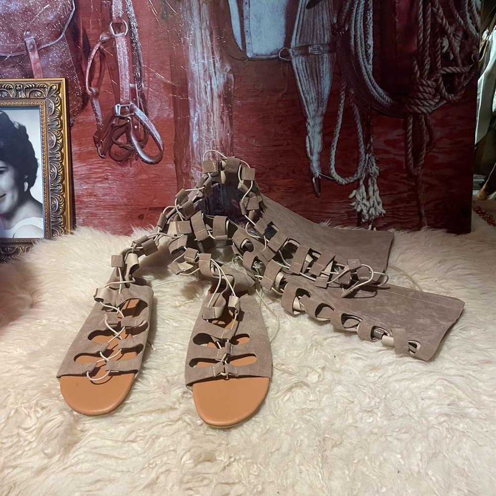 New OTK faux suede sandals